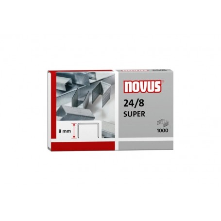 NOVUS 24/8 SUPER CAJA DE 1000 GRAPAS 24/8 GALVANIZADAS