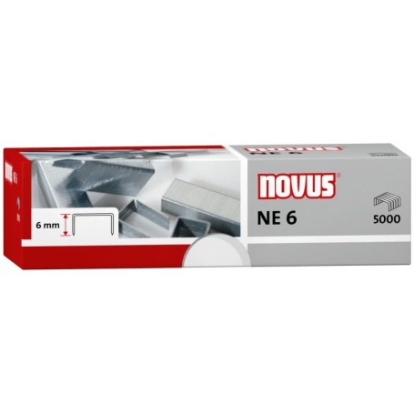 NOVUS NE 6 CAJA DE 5000 GRAPAS NE 6 GALVANIZADAS PARA GRAPADORAS ELECTRICAS