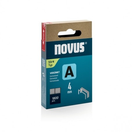 NOVUS A TIPO 53 CAJA DE 1800 GRAPAS 53/4 GALVANIZADAS - PATILLA DE 4MM
