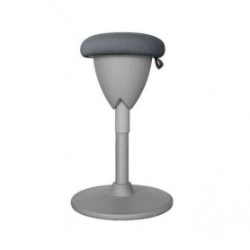 CROMAD DESIGN TABURETE MULTIUSOS - ASIENTO CON ALTURA AJUSTABLE - GIRO DE 360º - TEJIDO A PRUEBA DE AGUA - GRIS