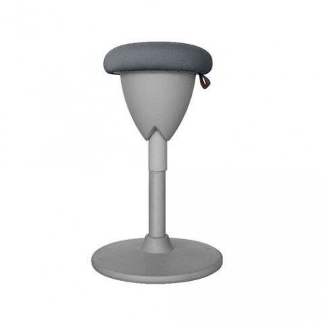 CROMAD DESIGN TABURETE MULTIUSOS - ASIENTO CON ALTURA AJUSTABLE - GIRO DE 360º - TEJIDO A PRUEBA DE AGUA - GRIS
