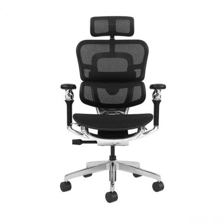CROMAD AERIS SUPREME SILLA DE OFICINA - PISTON DE GAS DE GRADO 4 - SOPORTE LUMBAR DIVIDIDO CON AJUSTE DE TENSION - REPOSACABEZAS