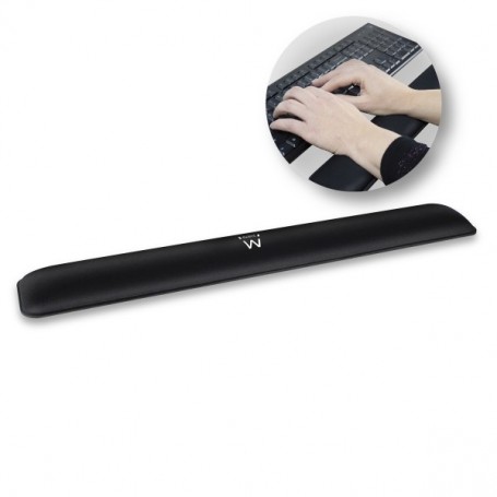 EWENT ALMOHADILLA REPOSABRAZOS PARA TECLADO - ERGONOMICA - BASE DE GOMA ANTIDESLIZANTE - NEGRO