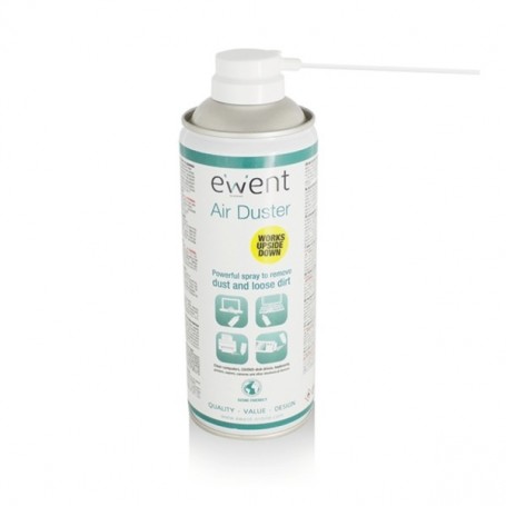 EWENT SPRAY DE AIRE COMPRIMIDO - INVERTIBLE - 220ML - APLICADOR PARA ZONAS DIFICILES - TRANSPARENTE
