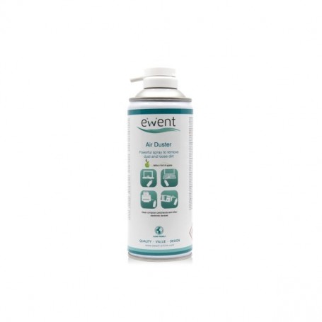 EWENT SPRAY DE AIRE COMPRIMIDO - AROMA A MANZANA - APLICADOR PARA ZONAS DIFICILES - TRANSPARENTE