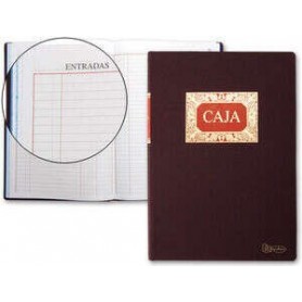 MIQUEL RIUS LIBRO DE CAJA M.D CON ENTRADAS Y SALIDAS - TAMAÑO FOLIO NATURAL - 100 HOJAS - FORRADO EN TELA - DETALLES EN STAM