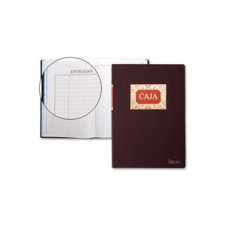 MIQUEL RIUS LIBRO DE CAJA M.D CON ENTRADAS Y SALIDAS - TAMAÑO FOLIO NATURAL - 100 HOJAS - FORRADO EN TELA - DETALLES EN STAM