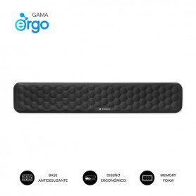 SUBBLIM ERGO AIRPADDING REPOSAMUÑECAS PARA TECLADO - ESPUMA VISCOELASTICA 65D - TEJIDO AIRMESH TRANSPIRABLE - BASE ANTIDESLI