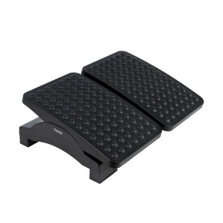 TOOQ REPOSAPIES - AJUSTABLE EN ALTURA E INCLINACION - DOS PLATAFORMAS INDEPENDIENTES - NEGRO