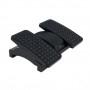 TOOQ REPOSAPIES - AJUSTABLE EN ALTURA E INCLINACION - DOS PLATAFORMAS INDEPENDIENTES - PLATAFORMA CENTRAL FIJA - NEGRO