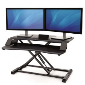 FELLOWES SIT-STAND CORSIVO ESTACIÓN DE TRABAJO - SISTEMA DE MUELLE A GAS - AMPLIA PLATAFORMA SUPERIOR - PLATAFORMA INFERIOR PAR
