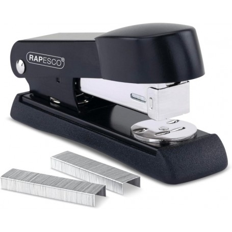 RAPESCO MINNO 526 GRAPADORA METALICA DE SOBREMESA - HASTA 20 HOJAS - GRAPAS 22/6, 24/6, 26/6 - GRAPADO CERRADO Y ABIERTO - NEGRO