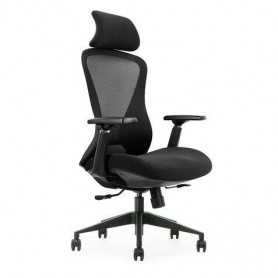 CROMAD GAMA SENIOR SE5000 SILLA DE OFICINA - PISTON DE GAS DE GRADO 4 - SOPORTES LUMBAR Y CERVICAL AJUSTABLES - RESPALDO DE MALL