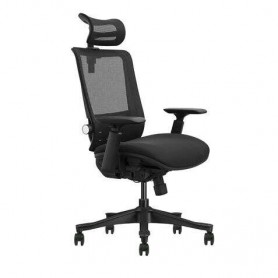 CROMAD SENIOR SE1100 SILLA DE OFICINA - ALTURA Y PROFUNDIDAD DE ASIENTO AJUSTABLE - REPOSACABEZAS, REPOSABRAZOS 3D Y SOPORTE LUM
