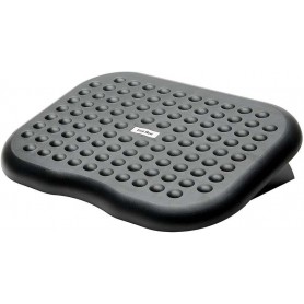 FELLOWES REPOSAPIES CON INCLINACION AJUSTABLE 0° A 15° - GRAN SUPERFICIE DE 45X33 CM - TEXTURA EFECTO MASAJE - NEGRO