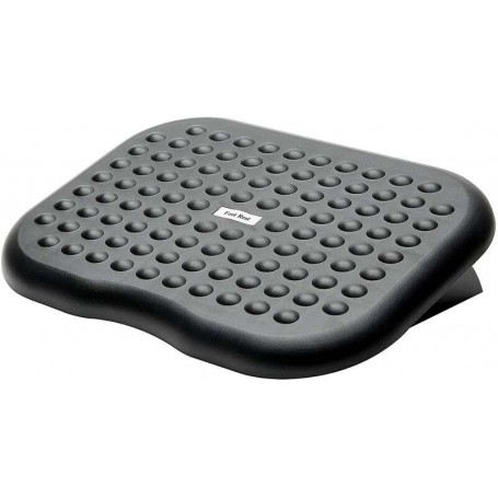 FELLOWES REPOSAPIES CON INCLINACION AJUSTABLE 0° A 15° - GRAN SUPERFICIE DE 45X33 CM - TEXTURA EFECTO MASAJE - NEGRO