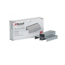 REXEL CAJA DE 1000 GRAPAS 24/6 Nº16 - HASTA 20 HOJAS - ACERO DE ALTA CALIDAD - PATILLA DE 6MM