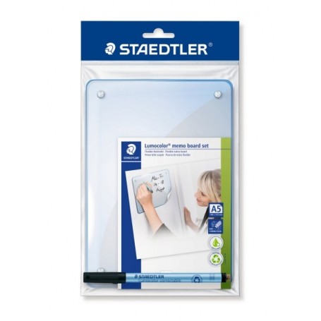 STAEDTLER LUMOCOLOR 641 LAMINA PARA NOTAS FLEXIBLE CON ROTULADOR - TAMAÑO 210X148MM - AUTOADHESIVO - LIMPIEZA EN SECO