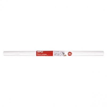 APLI PIZARRA BLANCA ADHESIVA EN ROLLO 675X1000 - FACIL DE CORTAR Y PEGAR - IDEAL PARA PRESENTACIONES Y NOTAS - BLANCO