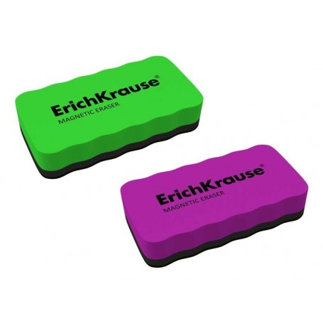 ERICHKRAUSE BORRADOR DE PIZARRA BLANCA MAGNETICO - LIMPIEZA EN SECO - IMANES INCORPORADOS - SIN RASTROS - VARIADO