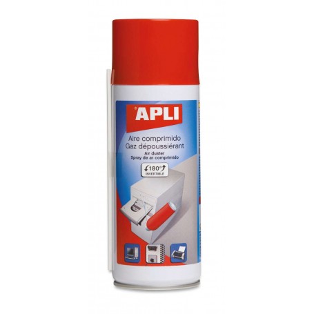 APLI SPRAY DE AIRE COMPRIMIDO INVERTIBLE - 200ML - PRESION EXTRAFUERTE PARA LIMPIEZA SUPERIOR - TUBO ALARGADOR PARA LUGARES DIFI