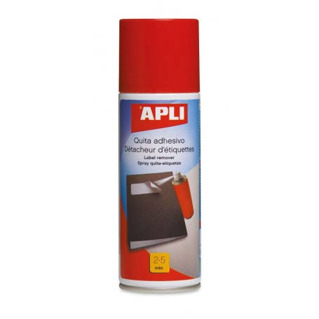 APLI SPRAY QUITA ADHESIVO 200ML - ELIMINA FACILMENTE RESIDUOS DE ADHESIVO Y PEGAMENTO EN MADERA, CERAMICA, CRISTAL, METAL Y PLAS