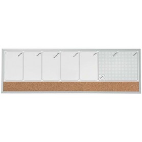 NOBO PLANIFICADOR SEMANAL DE PIZARRA MAGNETICA PEQUEÑA 585X190MM - TIRA DE CORCHO - ALMOHADILLAS ADHESIVAS E IMANES PARA MON
