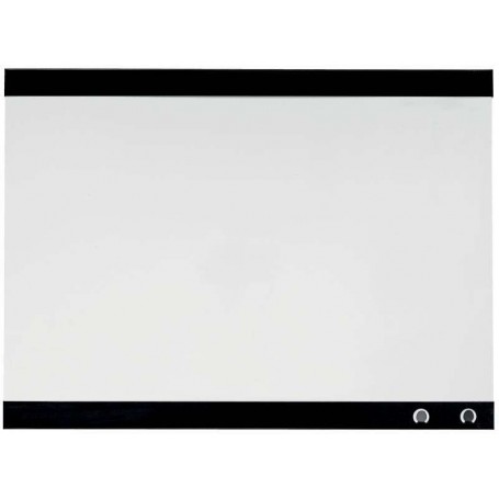 NOBO PIZARRA BLANCA MAGNETICA PEQUEÑA CON CLIP PARA NOTAS 430X580MM - DISEÑO SIN MARCO - FUNCIONES DE GANCHO - BLANCO