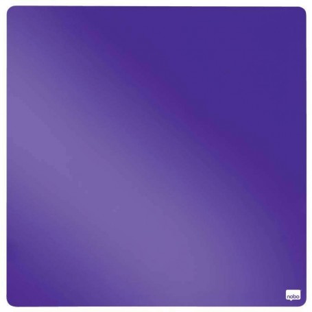 NOBO TILE MINI PIZARRA MAGNETICA 360X360MM - SIN MARCO - ALMOHADILLAS ADHESIVAS E IMANES - DISEÑO CREATIVO Y COLORIDO - VIOL