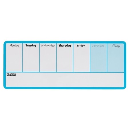 NOBO PLANIFICADOR SEMANAL DE PIZARRA MAGNETICA MINI 360X140MM - ALMOHADILLAS ADHESIVAS E IMANES PARA MONTAJE - INCLUYE ROTULADOR