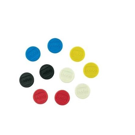 NOBO PACK DE 10 IMANES MAGNETICOS PARA PIZARRA BLANCA - 24MM -ES SURTIDOS