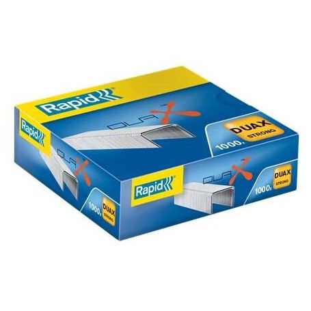 RAPID DUAX STRONG CAJA DE 1000 GRAPAS PARA GRUESOS - GRAPA HASTA 170 HOJAS - ALAMBRE GALVANIZADO DE ALTO RENDIMIENTO - PATILLA D