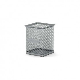 ERICHKRAUSE COMPASS CLASSIC PORTALAPICES CUADRADO 80×80×95MM - ACERO INOXIDABLE CALADO - PLATA