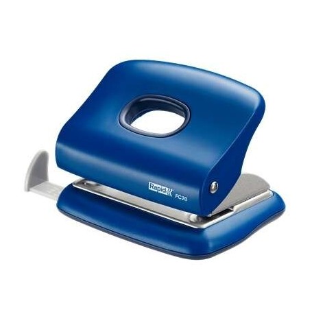 RAPID FC20 TALADRO PERFORADOR - HASTA 20 HOJAS - FACIL VACIADO - PUNZONES 5.5MM - AZUL