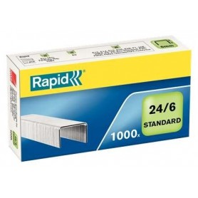 RAPID CAJA DE 1000 GRAPAS 24/6 CONFORT - GRAPA HASTA 20 HOJAS - ALAMBRE FLEXIBLE