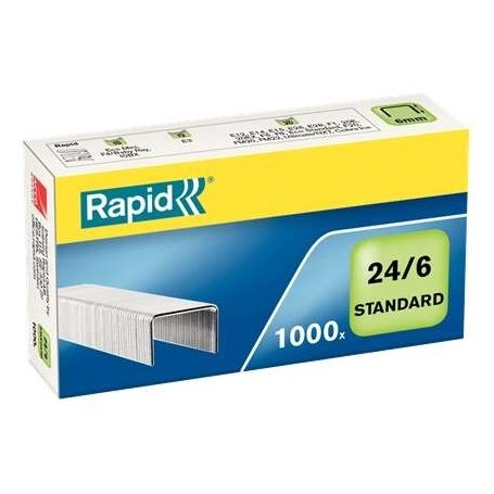 RAPID CAJA DE 1000 GRAPAS 24/6 CONFORT - GRAPA HASTA 20 HOJAS - ALAMBRE FLEXIBLE