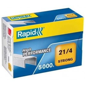 RAPID CAJA DE 5000 GRAPAS 21/4 - ALAMBRE REFORZADO GALVANIZADO - PATILLA DE 4MM