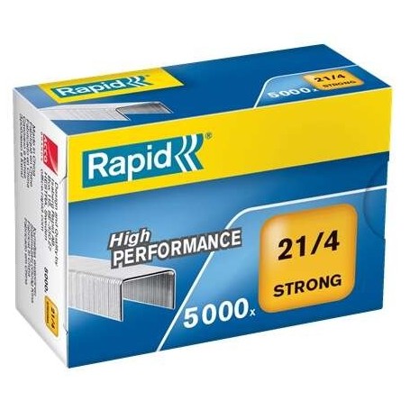 RAPID CAJA DE 5000 GRAPAS 21/4 - ALAMBRE REFORZADO GALVANIZADO - PATILLA DE 4MM