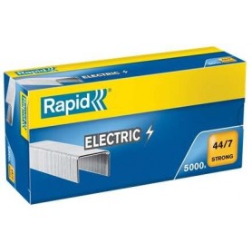 RAPID STRONG 44/7 ELECTRIC CAJA DE 5000 GRAPAS 44/7 - HASTA 70 HOJAS - ALAMBRE REFORZADO GALVANIZADO