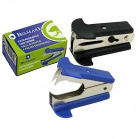 BISMARK QUITAGRAPAS TIPO PINZA - CUERPO METALICO CON EMPUÑADURA DE PLASTICO - CIERRE DE SEGURIDAD