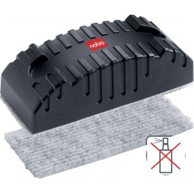 NOBO BORRADOR MAGNETICO PARA PIZARRA BLANCA - BORRA EN SECO - ELIMINA RESIDUOS DE TINTA Y SUCIEDAD - NEGRO