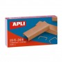 APLI GRAPAS DE COBRE GALVANIZADAS 22/6 - 24/6 - CAPACIDAD DE 30 HOJAS - MATERIAL DURADERO Y RESISTENTE - EXTREMOS AFILADOS PARA 