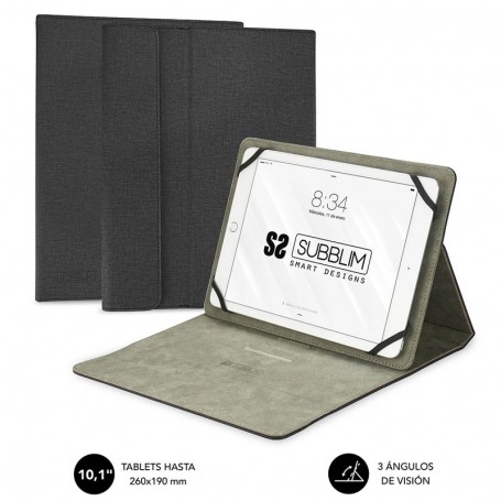 SUBBLIM CLEVER STAND - FUNDA PARA TABLET DE 9.6" A 11" - NEGRO