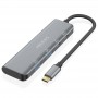 AISENS HUB USB USB-C 3.2 GEN1 5G  - USB-C/M-2XUSB-C/H-2XUSB-A/H - 15CM - GRIS