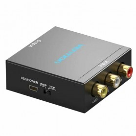 VENTION AEFB0 - CONVERSOR RCA A  HDMI - RCA/H A HDMI/H - MINIUSB HEMBRA - NEGRO