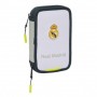 SAFTA REAL MADRID 1ª EQUIPACION 24/25 PLUMIER 28 PCS - 2 COMPARTIMENTOS - 28 PIEZAS - 12.5X19.5X4CM - BLANCO/NEGRO