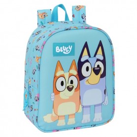 SAFTA BLUEY MOCHILA GUARDERIA - ADAPTABLE A CARRO - ASA DE MANO - 22X27X10CM - AZUL CLARO
