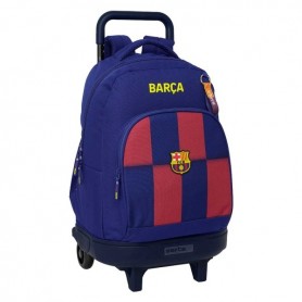 SAFTA REAL MADRID COMPACT MOCHILA CON CARRO INTEGRADO - PORTABOTELLAS - EXTRAIBLE PARA LIMPIEZA - CARRO DE PP, ACERO Y PVC - 33X