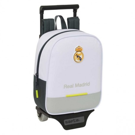 SAFTA REAL MADRID MOCHILA DE 6L CON CARRO 805 INTEGRADO - EXTRAIBLE PARA LAVADO - TARJETA DE IDENTIFICACION PERSONAL - CARRO DE 