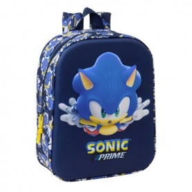 SAFTA SONIC MOCHILA GUARDERIA 3D DE 6L - ASA DE MANO SUPERIOR - ASAS REGULABLES Y ACOLCHADAS - CIERRE DE CREMALLERA - 22X27X10CM